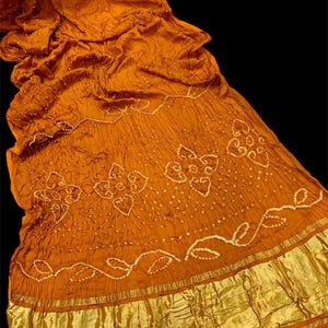 Gharchola Bandhani Saree: Gajji Silk Checks Bandhej Sari