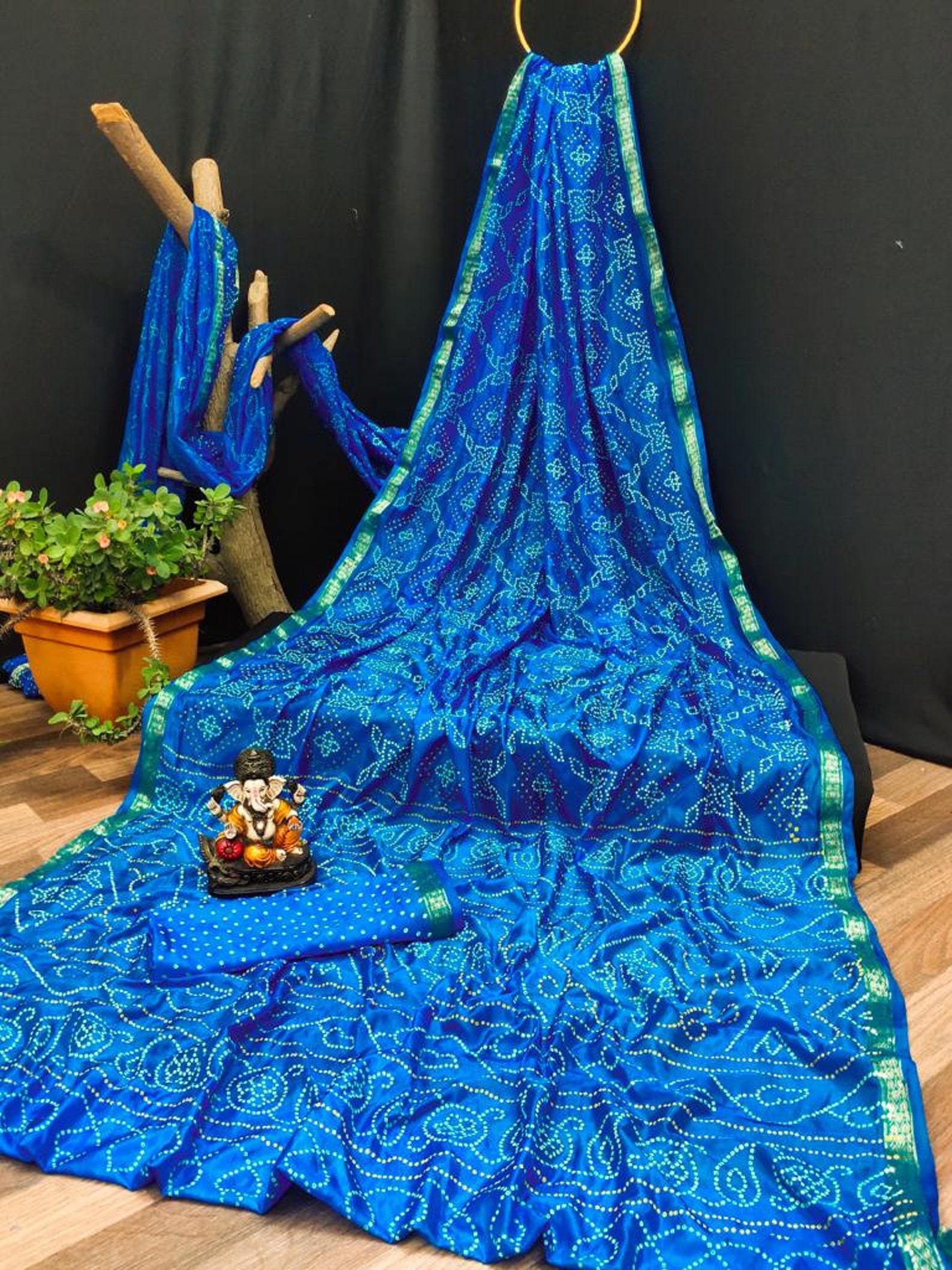 Beautiful Designer Bandhani Saree main image 1