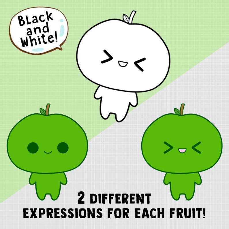 Kawaii Fruit Clipart, Cute Fruit, Kawaii Food, Fruit Slices, Fruit Clip