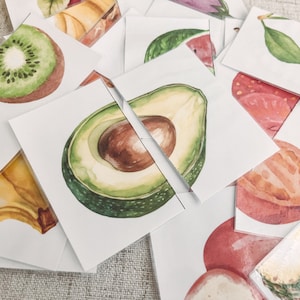 Cartes assorties - Alimentation saine 40 - apprentissage préscolaire - jeu imprimable pour tout-petits - enseignement à domicile - imprimable - téléchargement immédiat