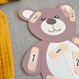 Boo Boo Bear Math Game: Preschool Number Recognition Activity ...