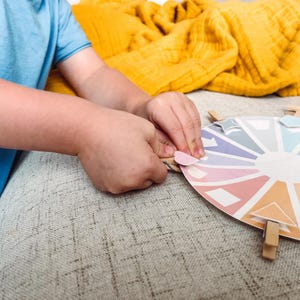 Color Wheel Shape Matching Game: Fine Motor Skills Activity (printable ...