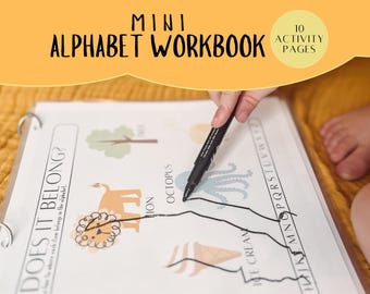 Alfabetwerkboek – ABC-activiteitenboek, voorschools leren (afdrukbaar)