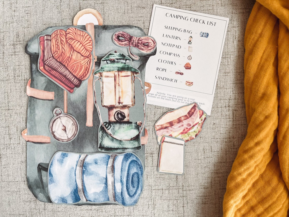 Camping Checklist Game - Play and Learn - Preschool Puzzle - Critical ...