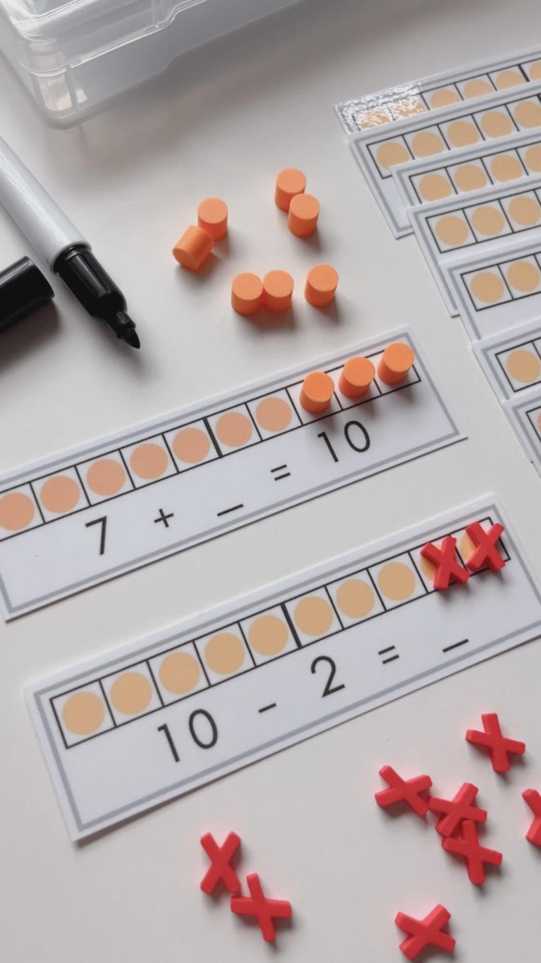 10 Frame Math Strips - Preschool Learning Kit - Etsy