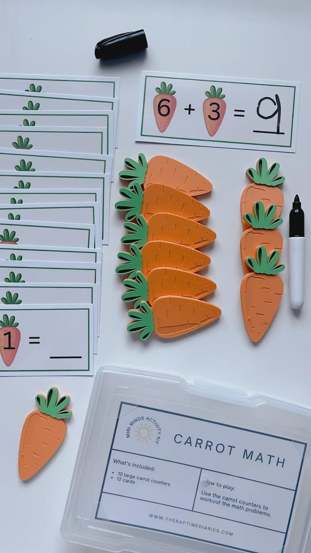 Carrot Math - Preschool Learning Kit - Etsy