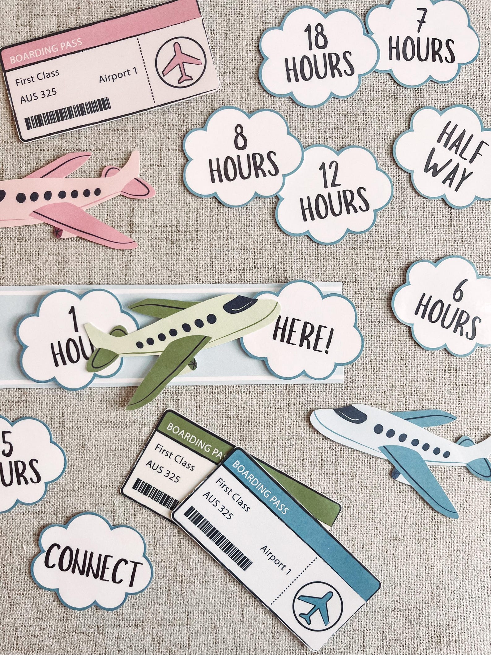 Fun Tracker Pass Airplane Travel Tracker: Kids Road Trip Game & Boarding Pass (printable ...