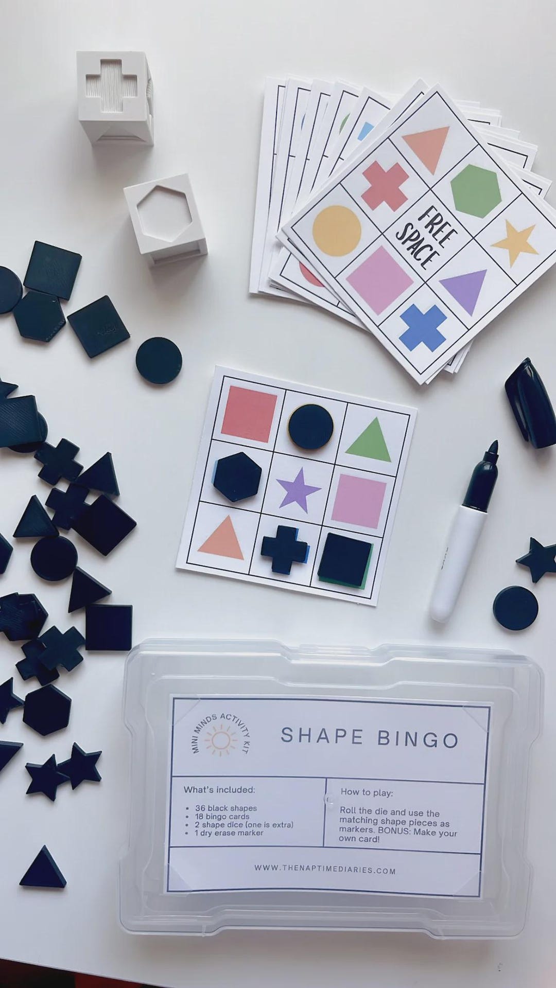 Shape Bingo - Preschool Learning Kit - Etsy