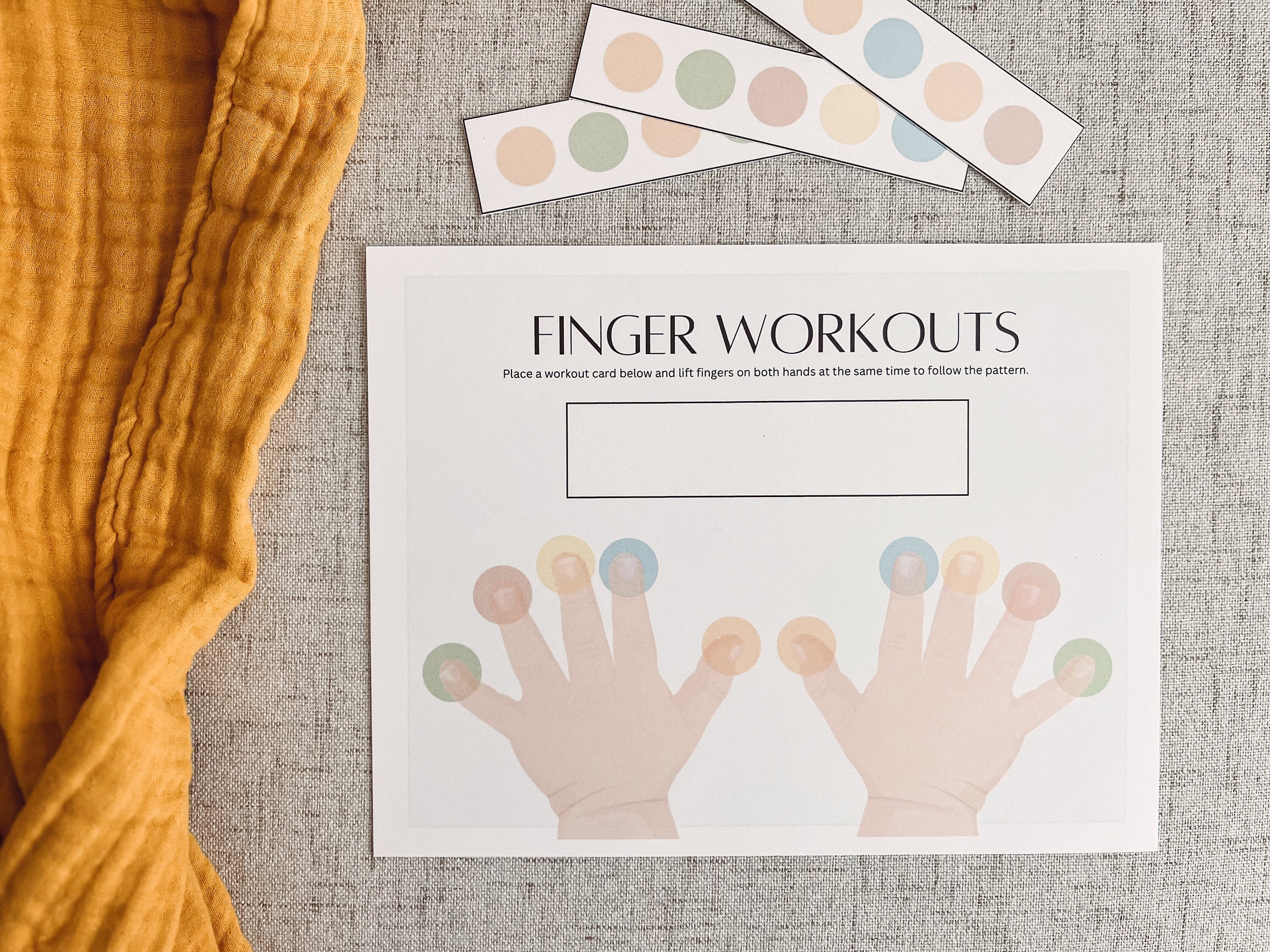 Finger Workout Activity - Hands on Montessori Activity - Fine Motor ...