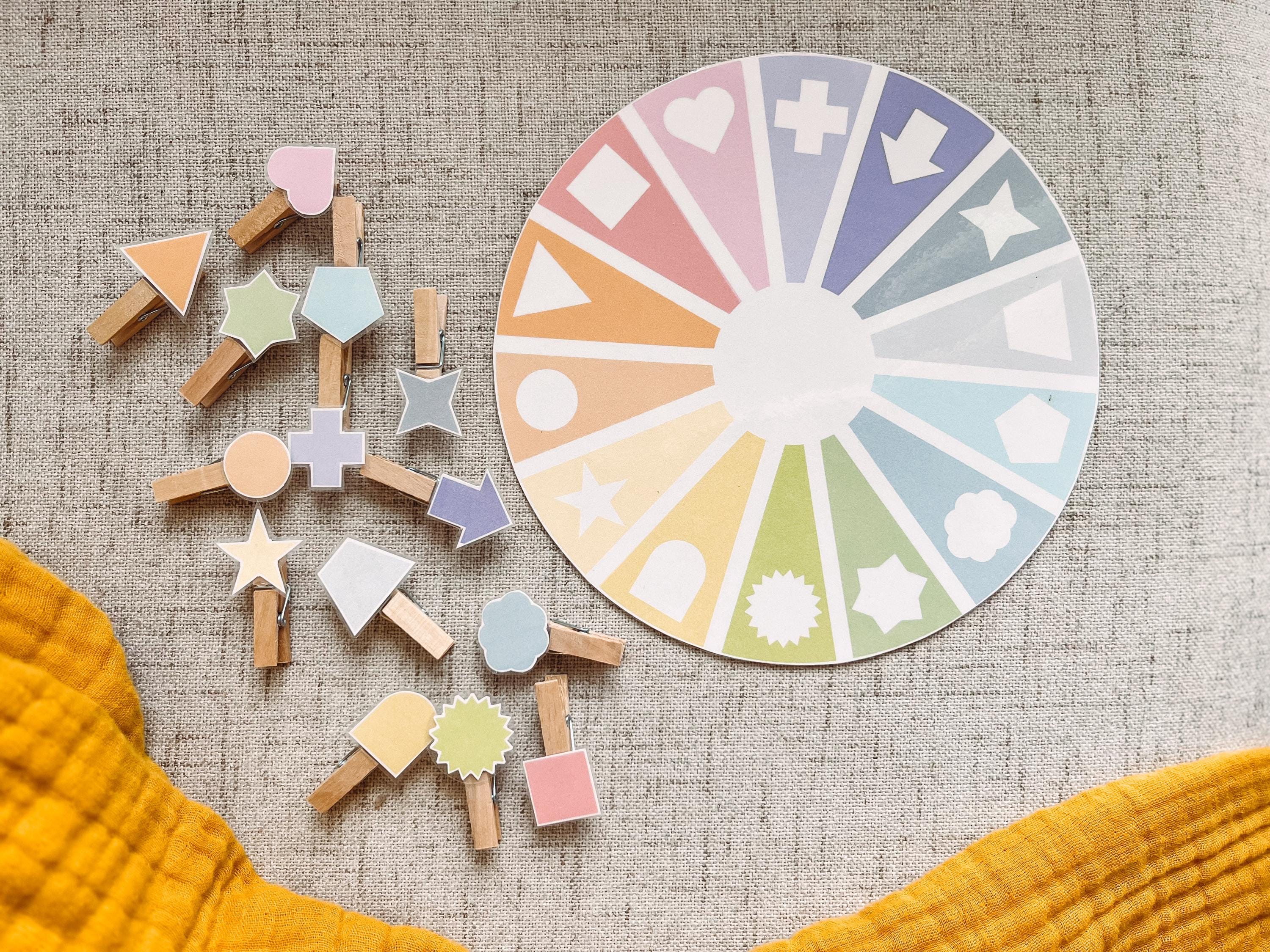 Color Wheel Shape Matching Game: Fine Motor Skills Activity (printable ...