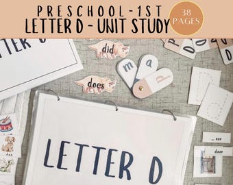 Letter D Unit Study – Preschool & Early Literacy (PDF Printable)