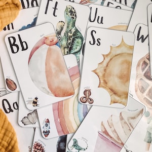 Jumbo Alphabet doppelseitige Karteikarten - Schreibübungskarten - ABC Vorschullektion - Homeschool Ressourcen - druckbarer Lehrplan