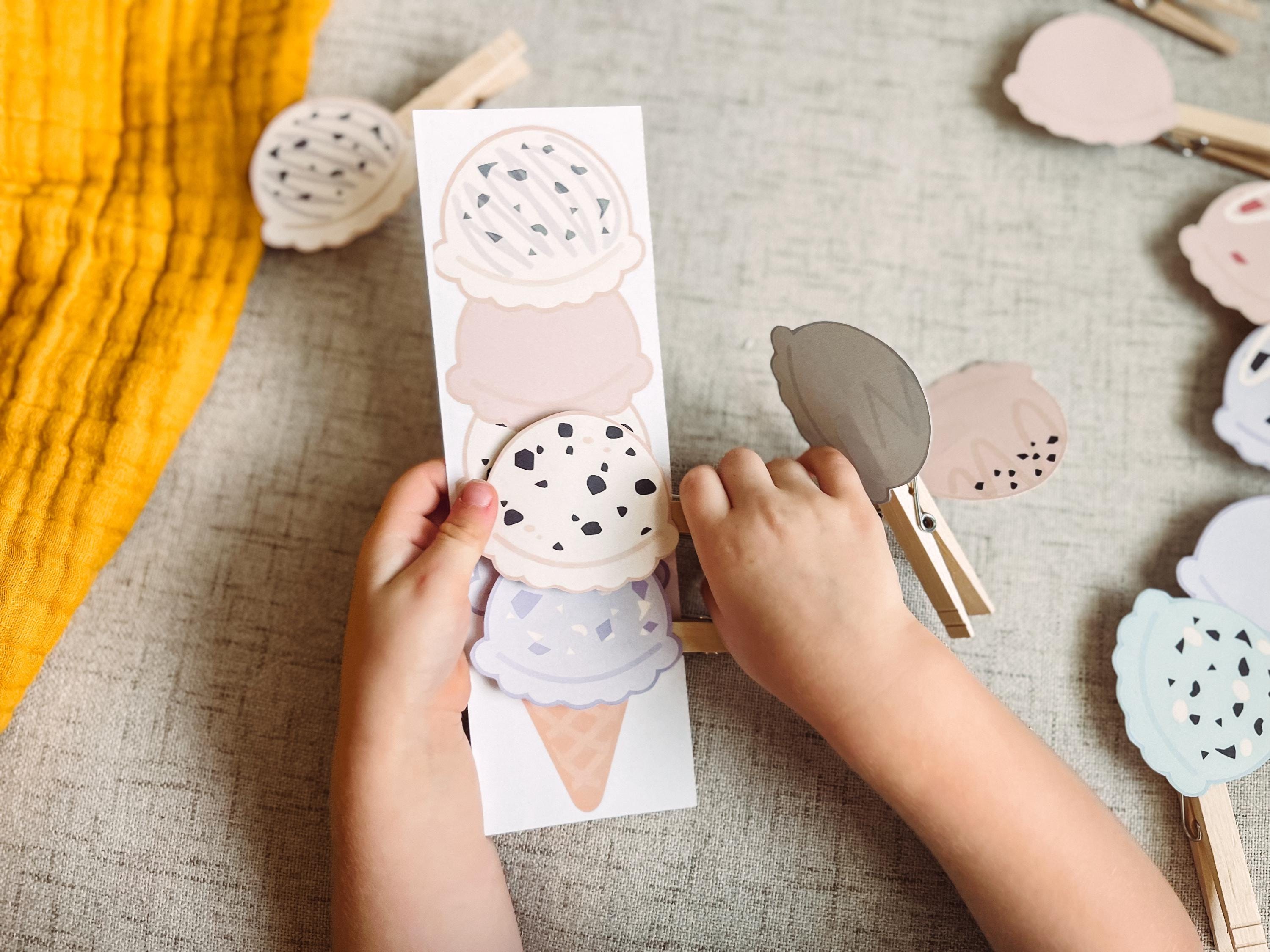 Ice Cream Builder Activity #2 - Fine Motor Skills - Preschool Pattern ...