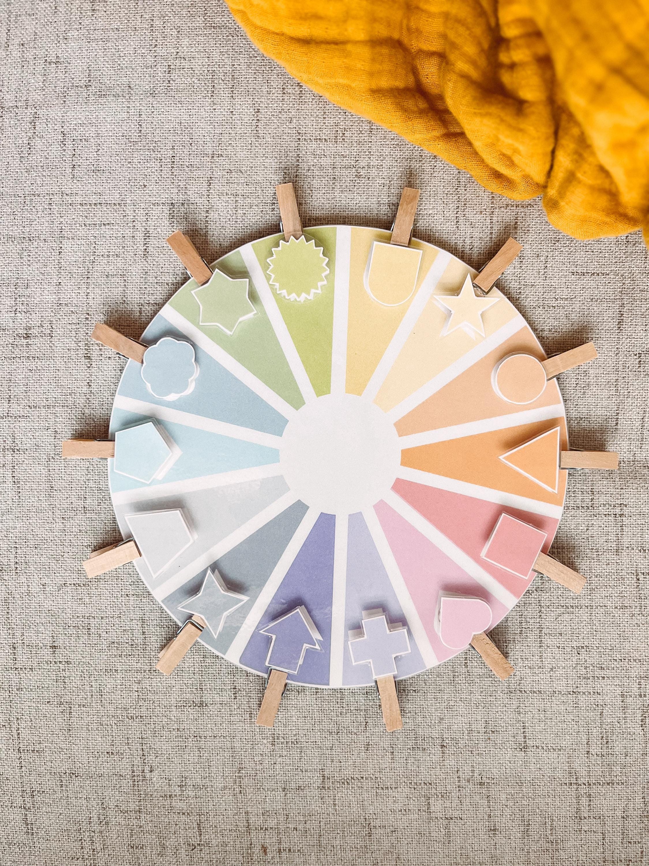 Color Wheel Shape Matching Game: Fine Motor Skills Activity (printable ...