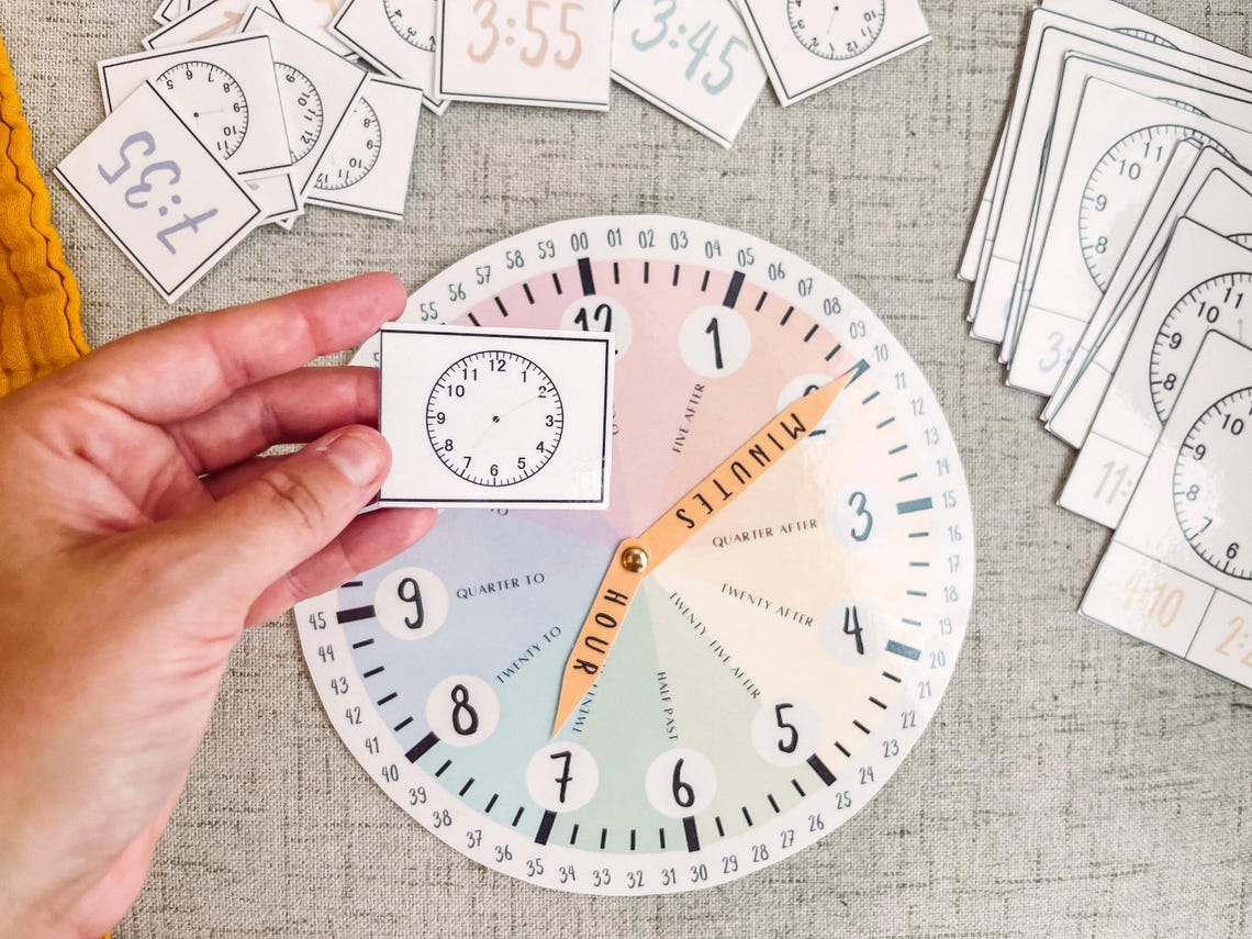Lesson Routine Clock Learning Time Clock Activity: Printable Homeschool Resource (PDF ...
