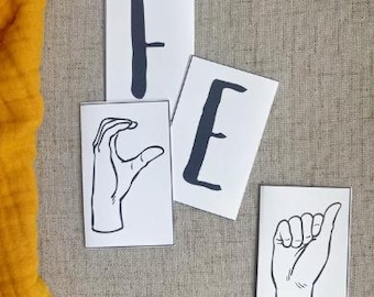 ASL Flashcards: American Sign Language, Alphabet A through Z, Preschool Flashcards
