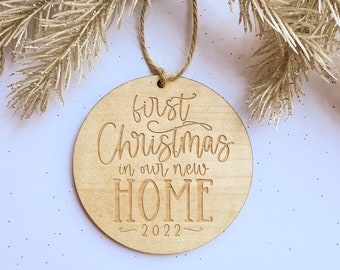 First Christmas in Our New Home - Wood Ornament