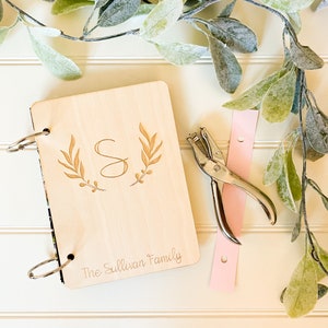 Card Keepsake Book - Wood - Personalized - Card Keeper - Milestone Event