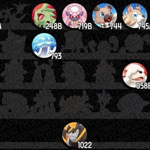 Rock Type Pokemon Pinback Buttons 32mm Arcanine Arceus Lycanroc rock-type-pokemon-pinback-buttons-32mm-arcanine-arceus-lycanroc