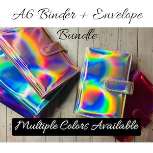 Holographic A6 Budget Binder