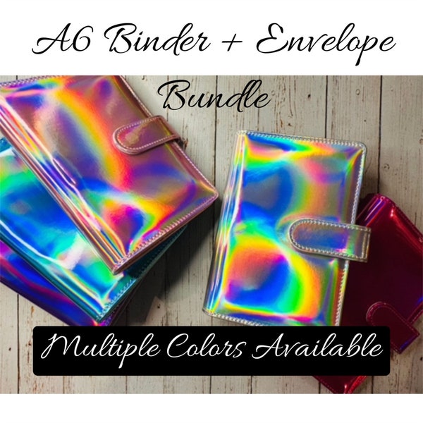 Budget Binder | A6 Binder + Envelopes | Cash Envelope System | Sinking Funds Binder | Holographic