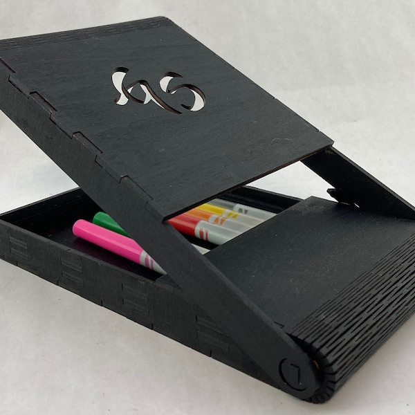 Wood Pencil Box Etsy