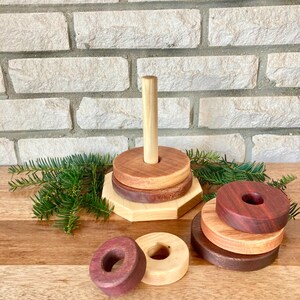 Stacking Toy. Stacking Rings. Montessori Wooden Development Toy. Exotic ...