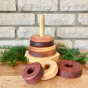 Stacking Toy. Stacking Rings. Montessori Wooden Development Toy. Exotic ...