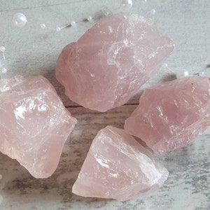 Rough Rose Quartz large 1A quality crystal gem natural stone home decor