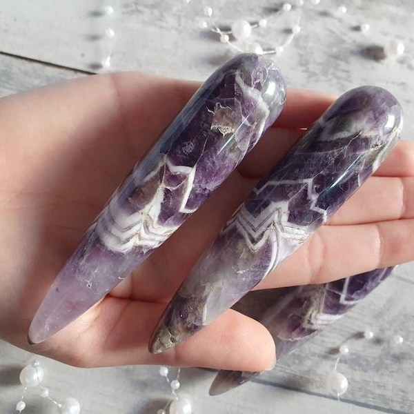 Amethyst chevron massage stick