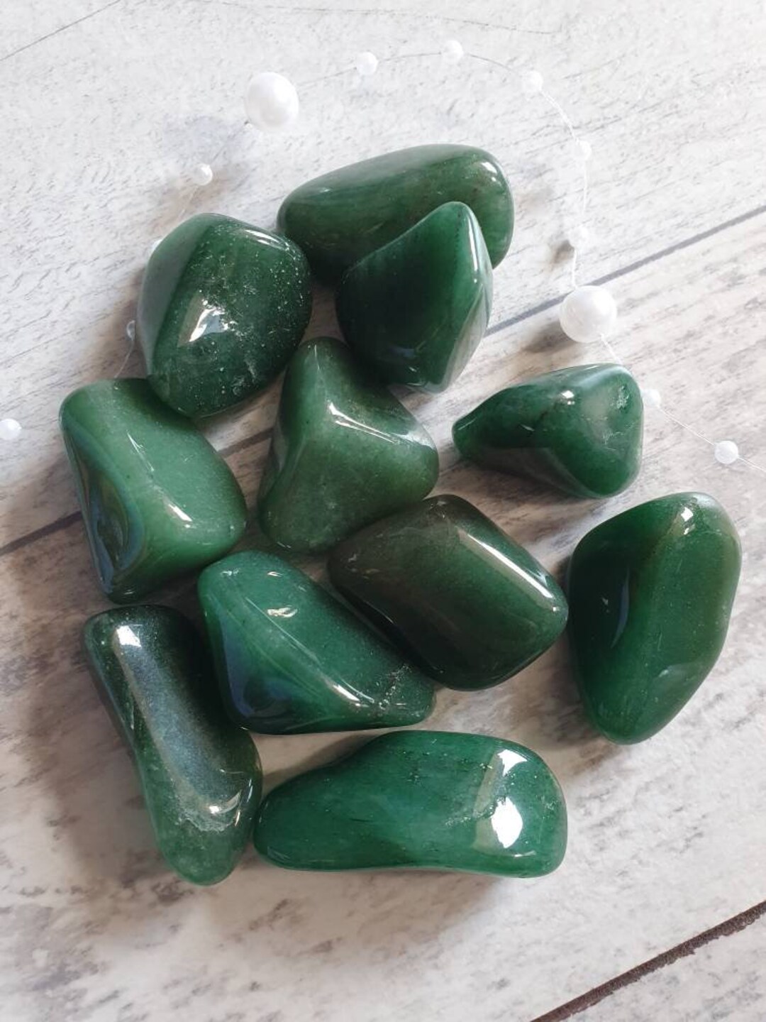 Cuore In Aventurina Verde Naturale - Pietra Chakra Guarigione 45mm - Per Meditazione E Energia - Foto 7