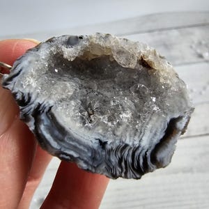 Glücksgeode Achat Schlüsselanhänger Erinnerungsstein #7