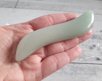 Bâton de massage courbé aventurine verte