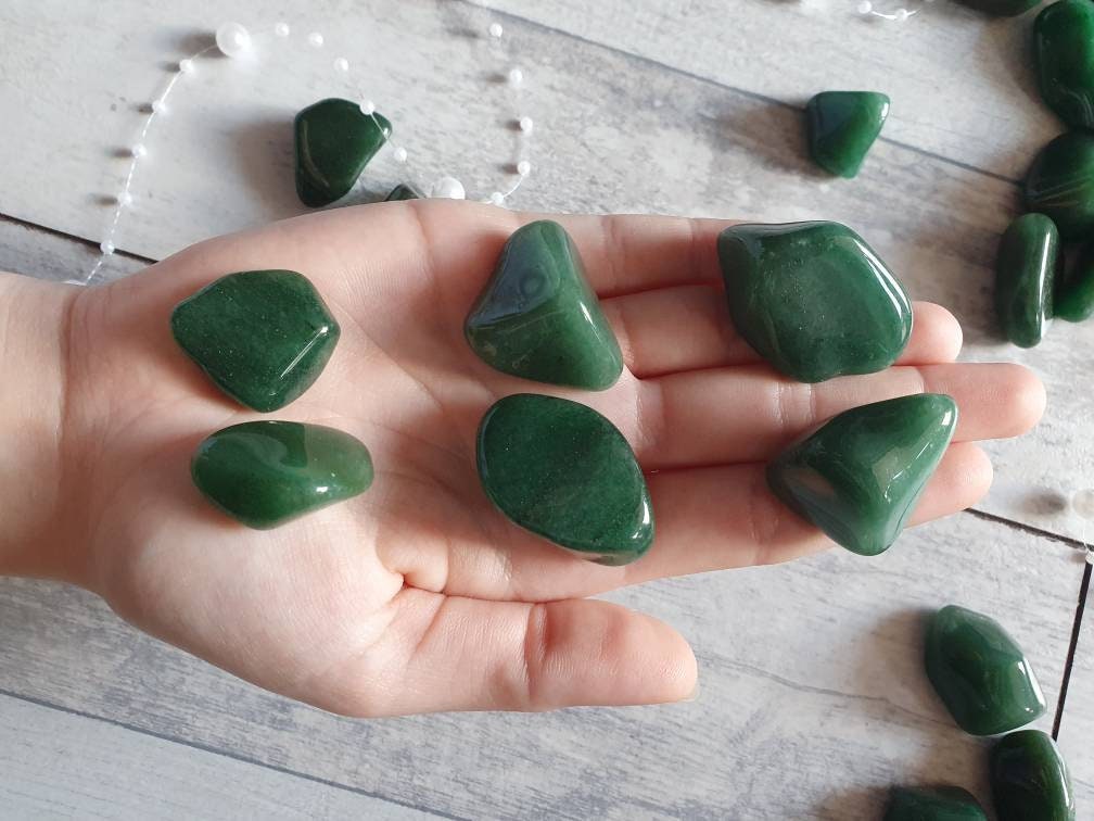 Cuore In Aventurina Verde Naturale - Pietra Chakra Guarigione 45mm - Per Meditazione E Energia - Foto 6