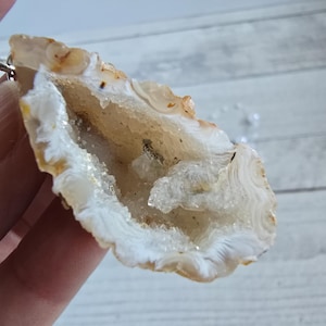 Glücksgeode Achat Schlüsselanhänger Erinnerungsstein #19