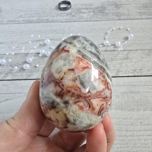 Agate crazy lace egg 60 x 45 mm approx. 160g