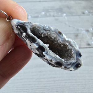 Glücksgeode Achat Schlüsselanhänger Erinnerungsstein #11