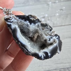 Glücksgeode Achat Schlüsselanhänger Erinnerungsstein #14