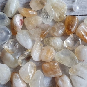 Citrine Tumbled Stone Crystal Gemstone Pocket Stone Palm Stone Meditation
