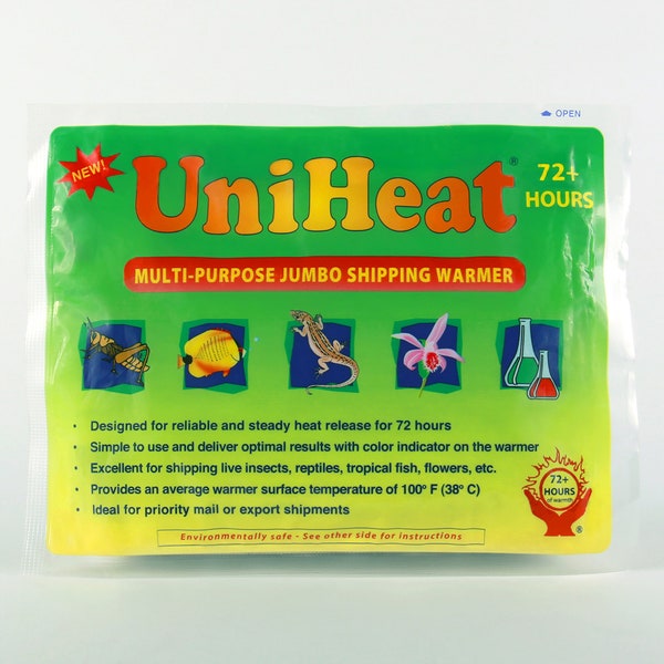 UNIHEAT 72 Hour Jumbo Heat Pack For Live Plant Cuttings & Priority Add-On | 3 Day Heat Pack For Shipping Live Plants | Add To Order ONLY |