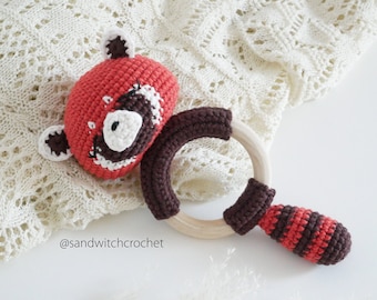 Patron crochet - Hochet panda roux