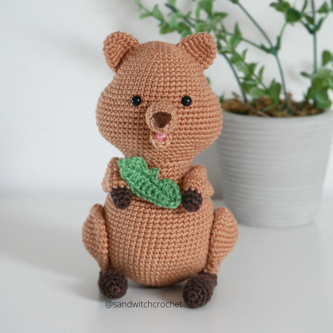 Crochet Pattern Mika the Quokka Etsy Australia