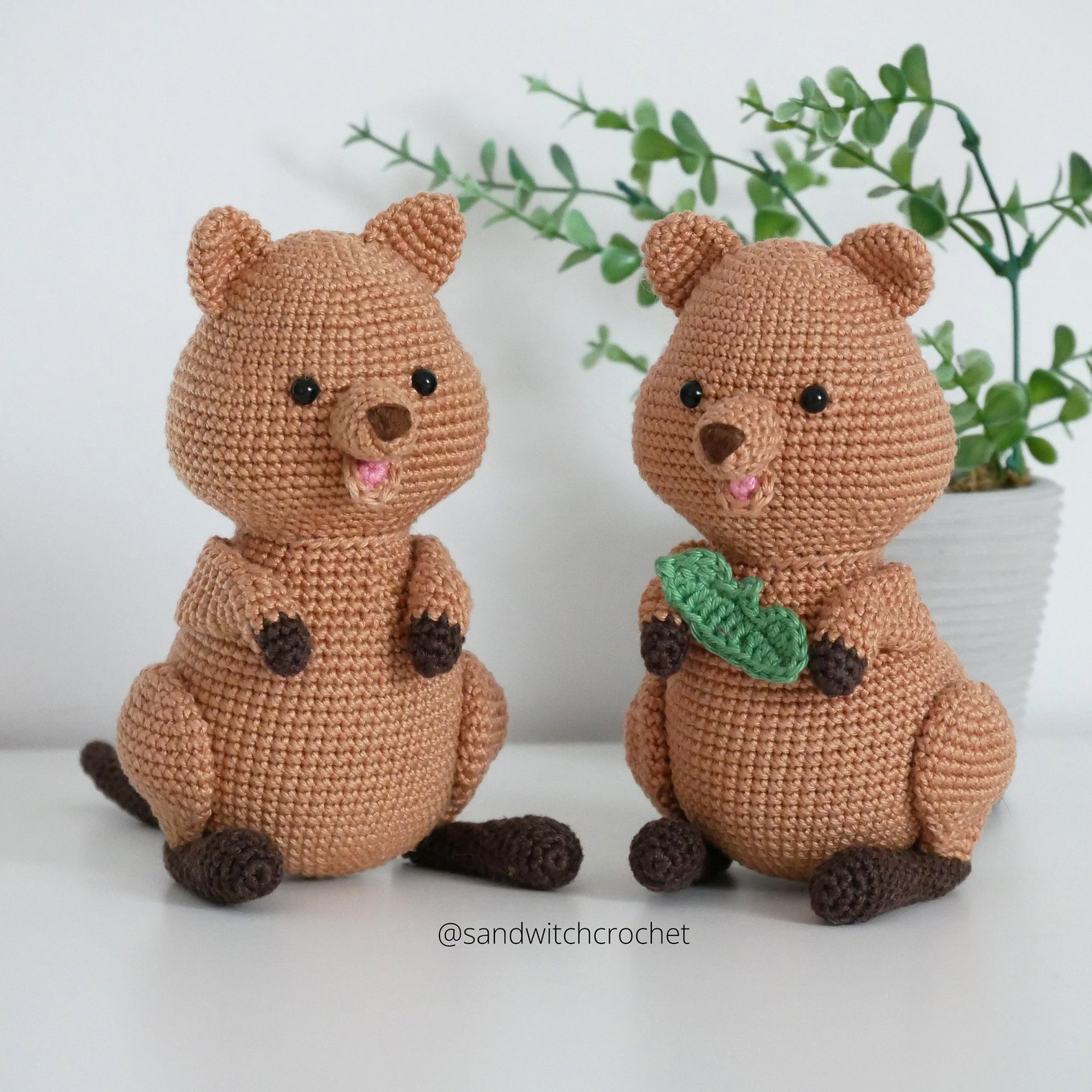 Crochet Pattern Mika the Quokka Etsy Australia