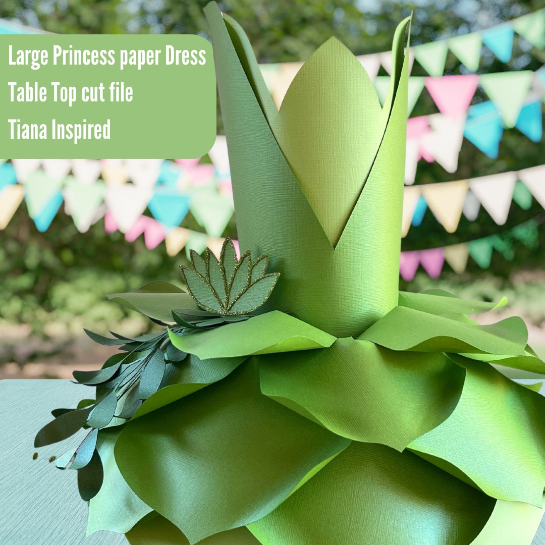 Exclusive Auntie Tay Tiana 3D Paper Flower Princess Dress SVG for ...
