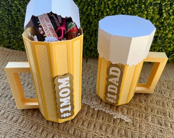 Beer Mug Paper Box SVG: DIY Gift Box Cutting File (Digital Download)