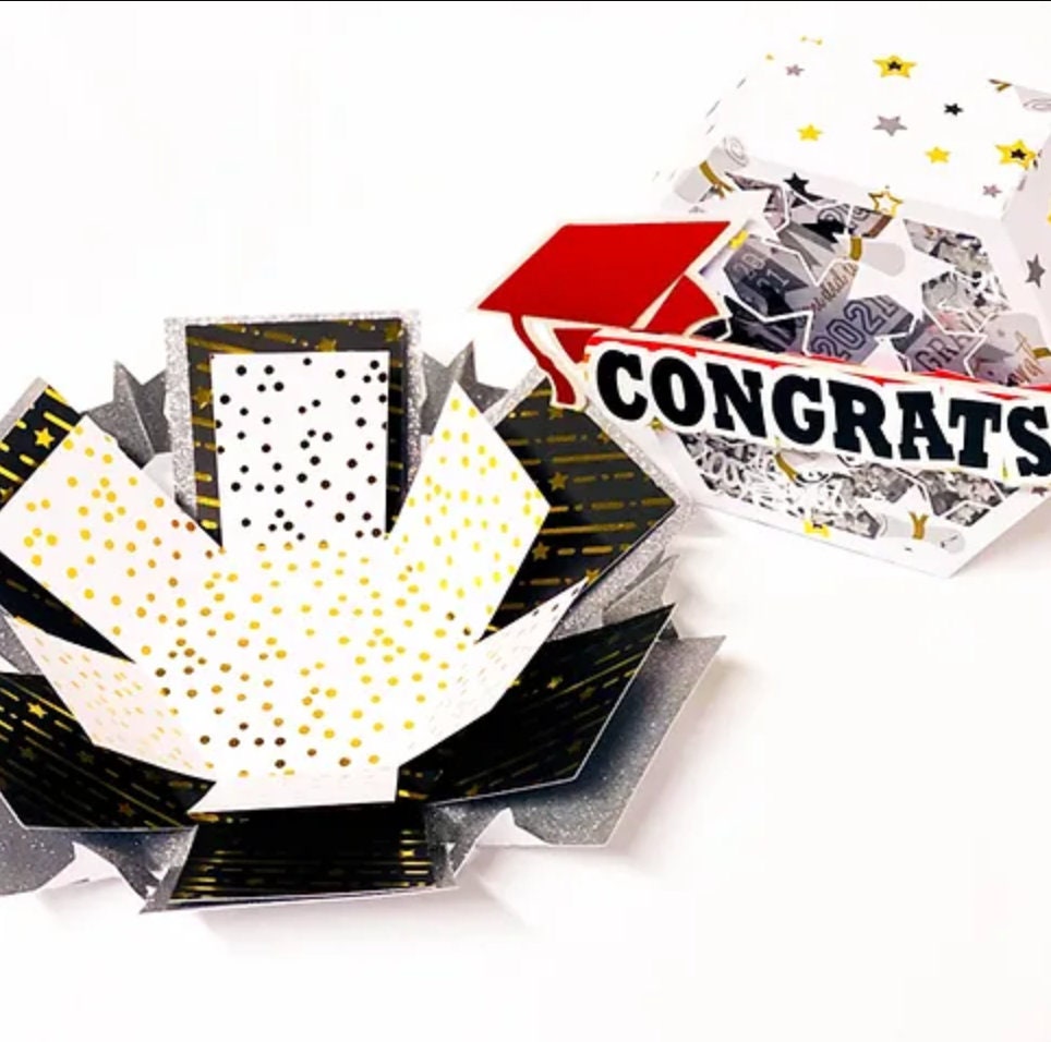 Graduation Explosion Graduation Explosion Photo Box SVG: DIY Gift (digital Download) - Etsy