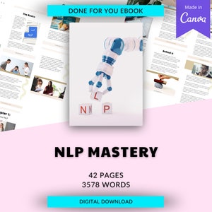 Wonders Of NLP Mastery | Done For You eBook Canva Templates Digital Download