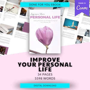 Improve Your Personal Life eBook | Self-Development Guide | Mental Wellness & Growth Workbook | Instant Download PDF