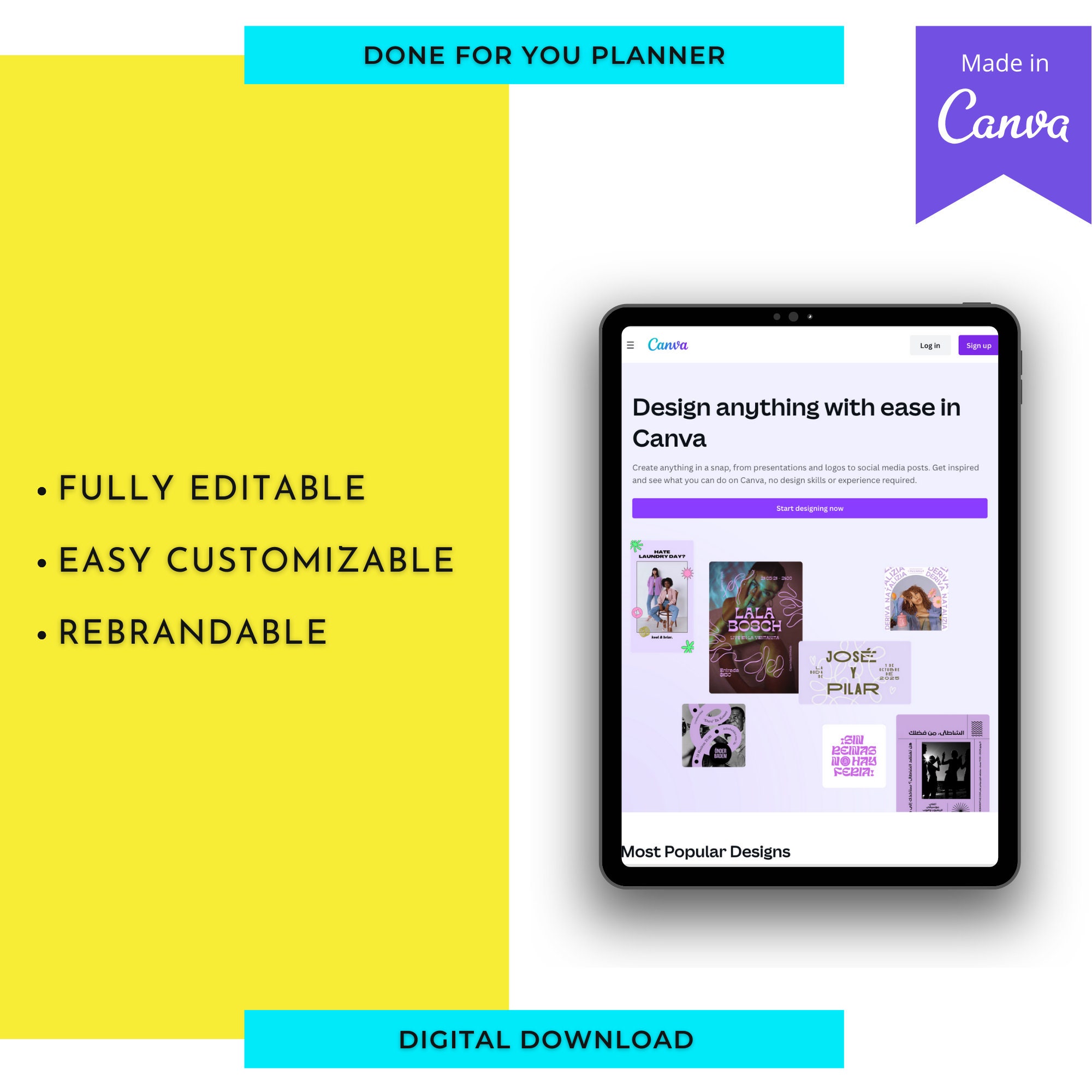 Real Estate Business Planner | Done for You Planner Canva Templates ...