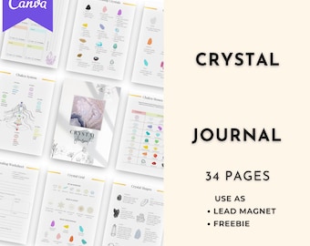 Crystal Journal | Done For You Personalized Journal Canva Templates Digital Download